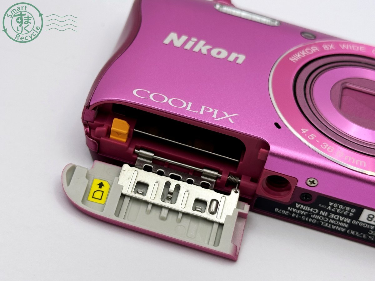 22402524594　▼1円スタート★Nikon ニコン COOLPIX S3700 ピンク デジカメ コンパクトデジタルカメラ バッテリー ケーブル付き 通電確認済_画像8