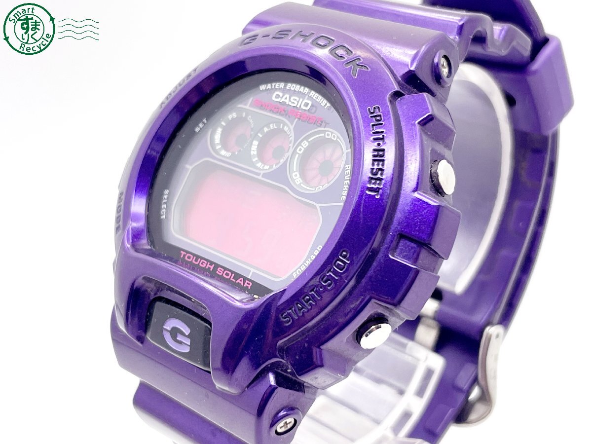 2403411835　＃ 1円～！ CASIO カシオ G-SHOCK Gショック クレイジーカラーズ デジタル G-6900CC ソーラー 腕時計 メタリック パープル 紫_画像2