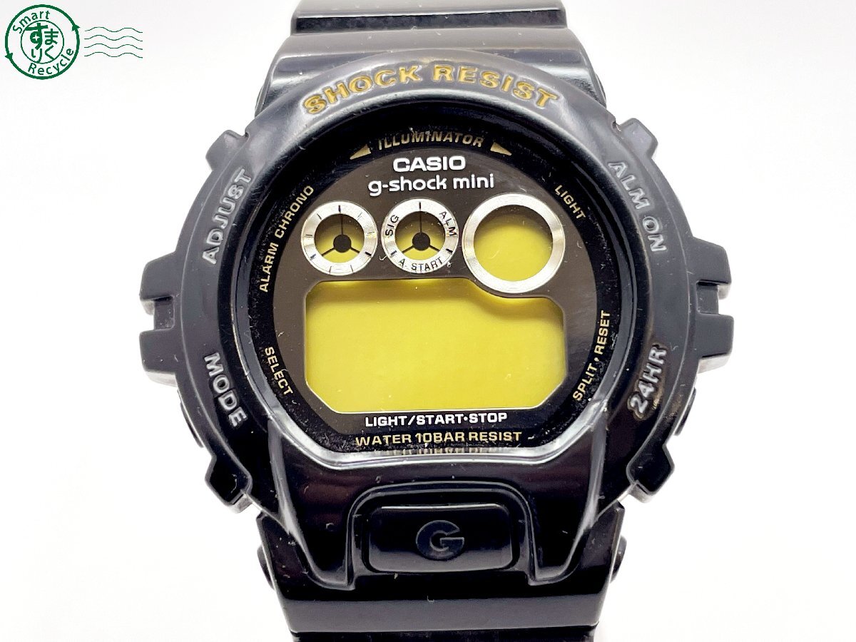 2403652399　＃ CASIO カシオ G-SHOCK g-shock mini ジーショック ミニ GMN-690G クォーツ QZ デジタル 腕時計 ブラック 純正ベルト 中古_画像1