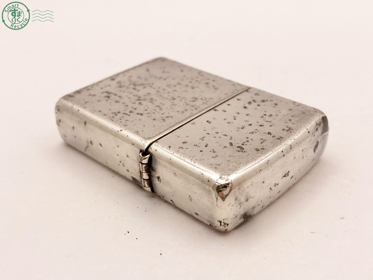 2403333331　△ ZIPPO ジッポー オイルライター STERLING スターリング シルバーカラー 着火未確認 中古 ジャンク_画像5