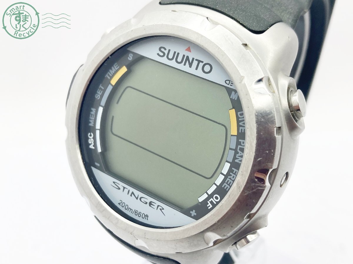 2403604417 ♭ SUUNTO Suunto wristwatch STINGER dive computer 200m/660ft 20ATM Finland round Raver band used 