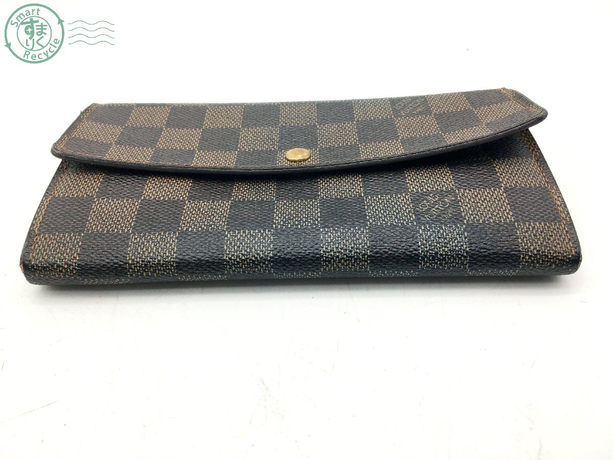 2403604331  ☆ LOUIS VUITTON ルイヴィトン M61734 CA4007 長財布 ポルトフォイユサラ ダミエ ブランド ヴィンテージ 中古品の画像4