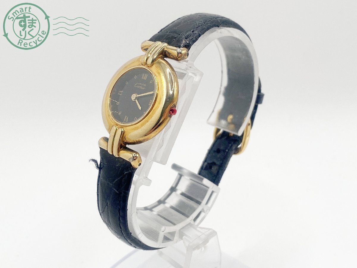 2403604382 v 1 jpy ~! Cartier Cartier 590002 Must ko Rize verumeiyu lady's wristwatch QZ quartz 925 junk 