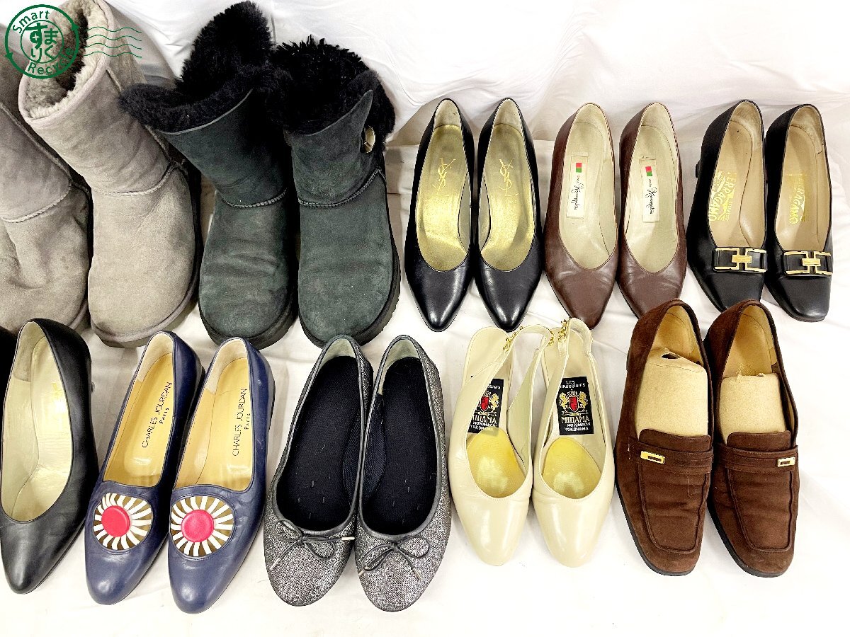 2403604683 ＃ レディース ヒール ブーツ シューズ まとめ売り 40点以上 靴 イヴサンローラン ニナリッチ UGG フェラガモ JORDAN 中古の画像3