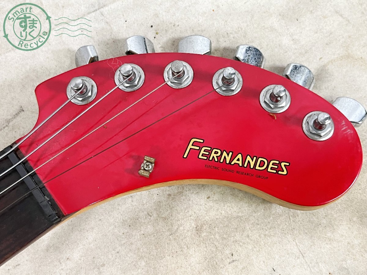 2403404798 ■ FERNANDES フェルナンデス ZO-3 スピーカー内蔵エレキギター レッド 通電不可 音出し確認済み 弦楽器 現状品の画像4