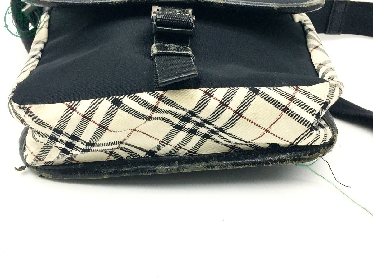 2403604891 ☆ BURBERRY BLACK LABEL バーバリー ブラックレーベル ナイロン ショルダーバッグ ブラック メンズ ブランド 中古品の画像5