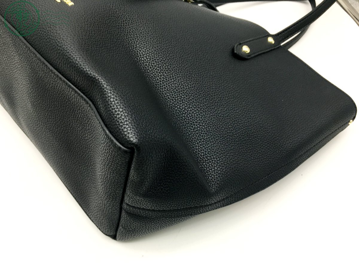 2403604913　☆ COACH コーチ F58849 マーケットトートバッグ レザー ブラック レッド レディース ブランド ヴィンテージ 中古品_画像3