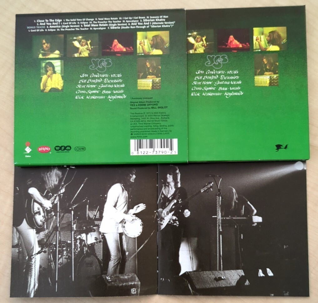 CD イエス 危機 2003年 GERMANY盤 Yes Close To The Edge RHINO 1972年 プログレ名盤 リマスター リイシュー_画像3