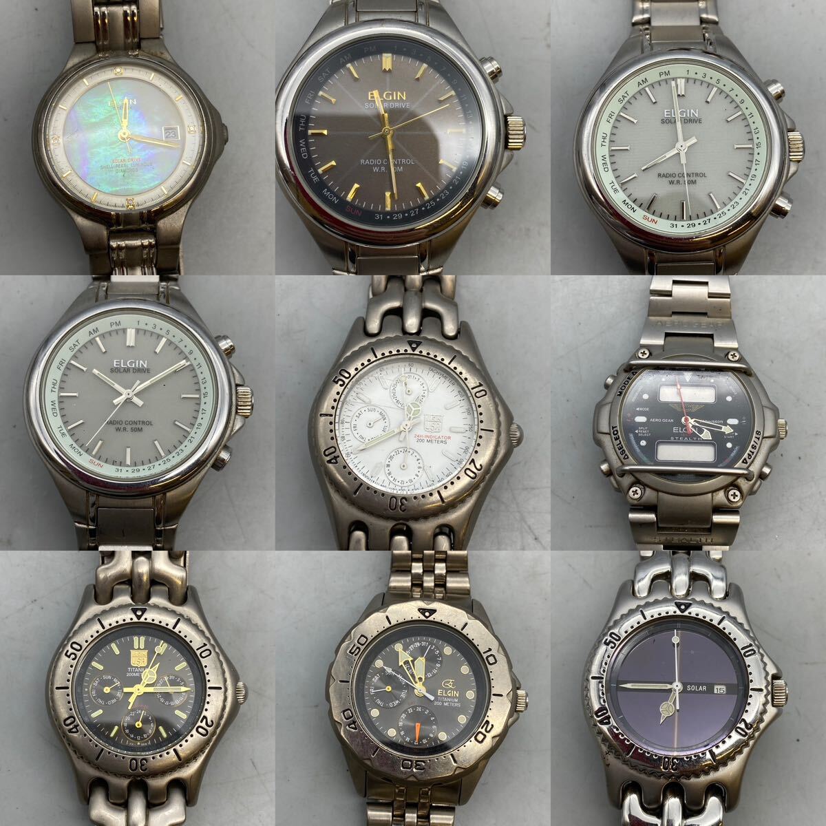 【Q-27】 ELGIN エルジン 時計 FK-1220-G FK-987E FK-970E FK-1201-C FK-957E FK-1067-C FK-1300-AP FK-571-A FK-668-T 動作未確認_画像2