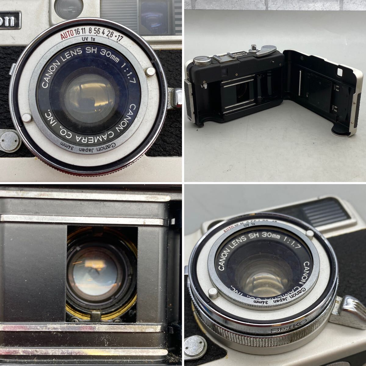 【C-24】カメラ 3点 まとめ Canon キャノン demi EE17 DURAX Pearl 蛇腹 RICOH リコー RICOHFLEX リコーフレックス 動作未確認_画像5