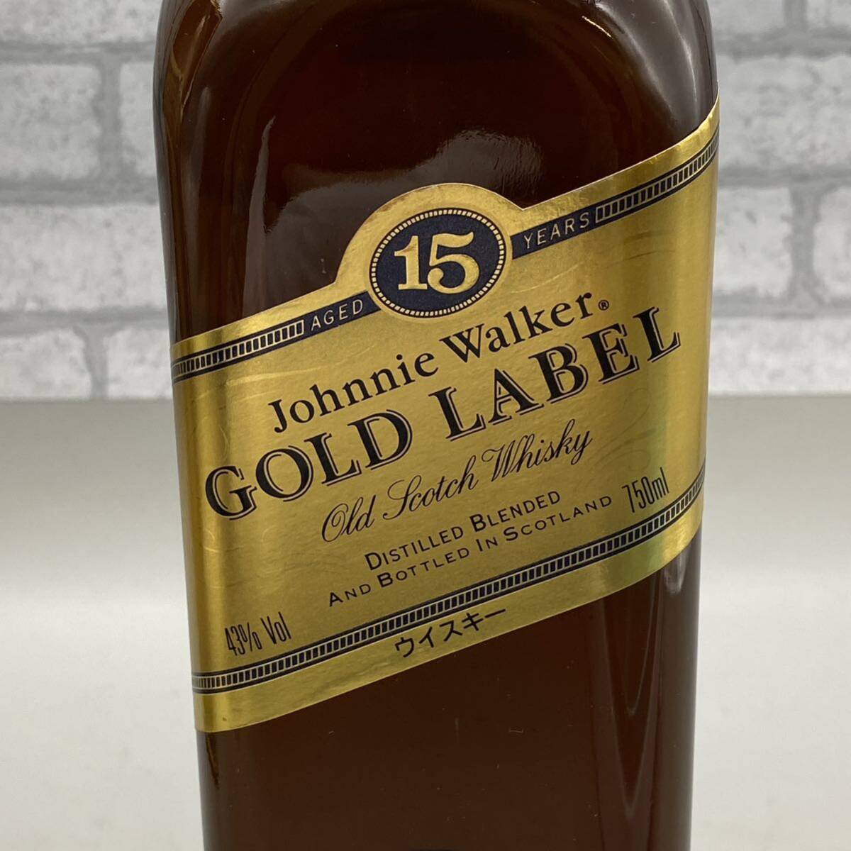 【D-7】Johnnie Walker ジョニーウォーカー GOLD LABEL ゴールドラベル AGED 15YEARS 15年 スコッチウイスキー 箱付き 750ml 43% 未開栓_画像5