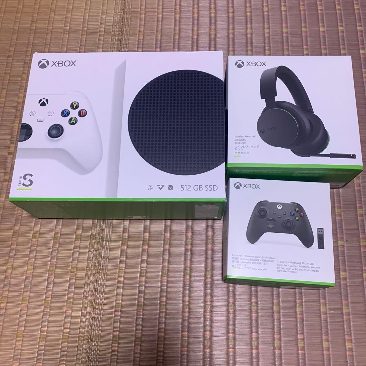 xbox series s 512gb xbox ゲーミングヘッド xboxコントローラー 空箱 各1個