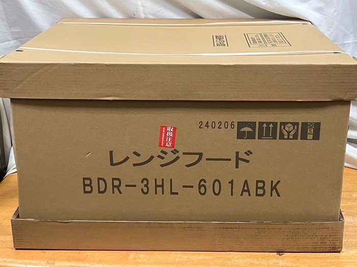 富士工業　シロッコファン　レンジフード　60cm幅　ブラック　BDR-3HL-601ABK　新品未開封_画像1