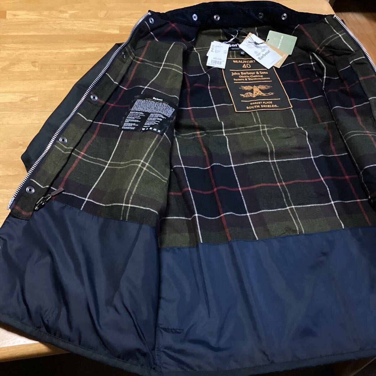 【新品】Barbour(バブアー)40周年記念限定Beaufort(ビューフォート)＊Navy(ネイビー)＊42(日本XL)＊英国製＊MWX2254＊クラシック＊ワックス_画像7