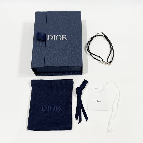 Dior(ディオール) ロゴ プレート 紐 ブレスレット メタル/レザー ユニセックス中古A20230914_画像6