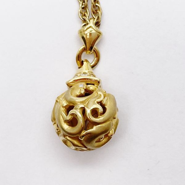 Carrera y Carrera( Carrera y Carrera ) rare ball diamond lali at necklace K18 yellow gold lady's used B20231102