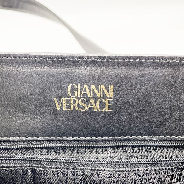 Gianni Versace(ジャンニ・ヴェルサーチ) サンバースト グレカ ヴィンテージ トートバッグ レザー レディース中古B20240216_画像7