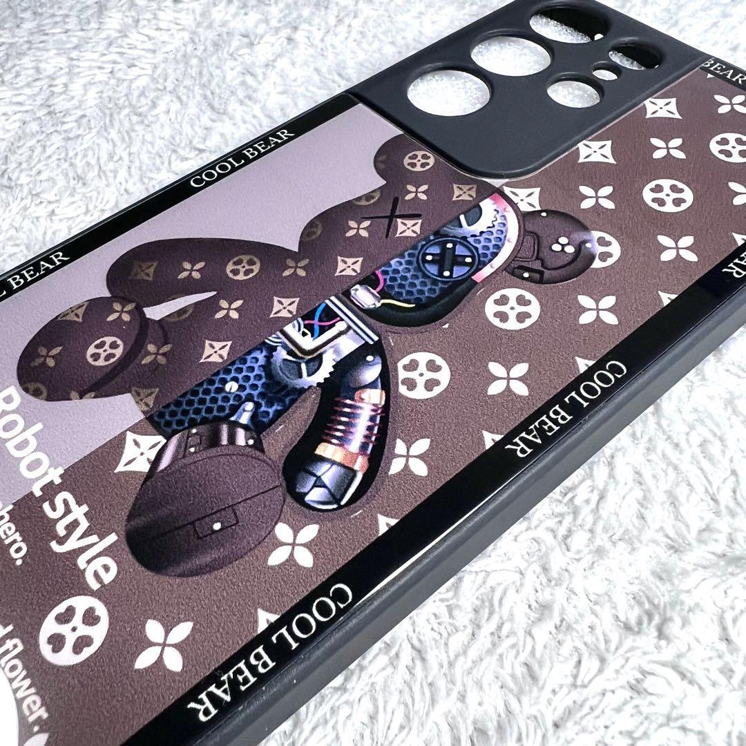 Galaxy s21Ultra ケース TPU強化カラス 茶色 可愛い熊 お洒落 BEAR カメラ保護 サムスン ギャラクシーs21ウルトラ用カバー_画像2