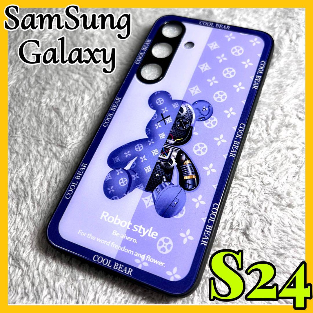 2024最新シリーズ　Samsung Galaxy S24 5Gケース TPU強化カラス　青色　可愛い　お洒落　サムスン　ギャラクシーs24 5Gカバー　_画像1