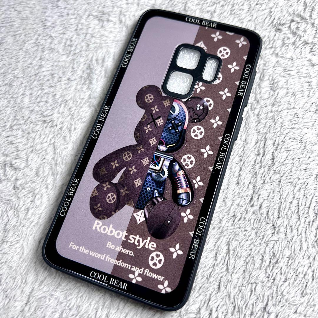 Samsung Galaxy S9ケース TPU強化カラス　赤色　可愛い　お洒落　BEAR カメラ保護　サムスン　ギャラクシーs9カバー　レッド