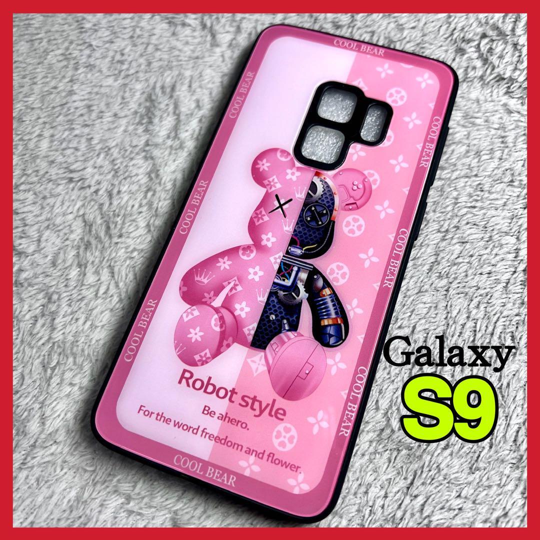 Samsung Galaxy S9ケース TPU強化カラス　ピンク　可愛い　お洒落　BEAR カメラ保護　サムスン　ギャラクシーs9カバー_画像1