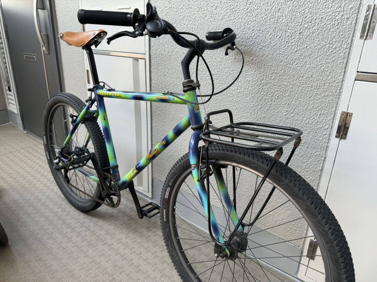 希少ARAYA Muddy Fox アラヤ マディフォックス OLD MTB マウンテンバイク クロモリ1×7速 MF26EXP ODA470 26インチ 革サドルの画像1