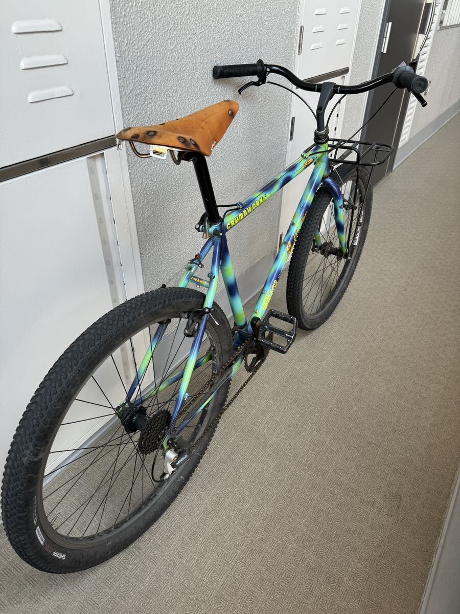 希少ARAYA Muddy Fox アラヤ マディフォックス OLD MTB マウンテンバイク クロモリ1×7速 MF26EXP ODA470 26インチ 革サドルの画像4