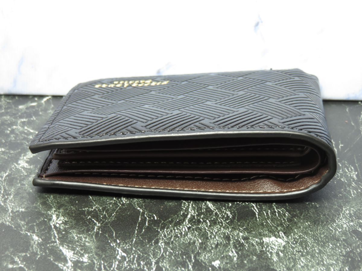 二つ折り財布 メンズ 財布 、コンパクト 財布、小銭入れ＊カード入れ、新品＊当日発送（ブラック）_画像6