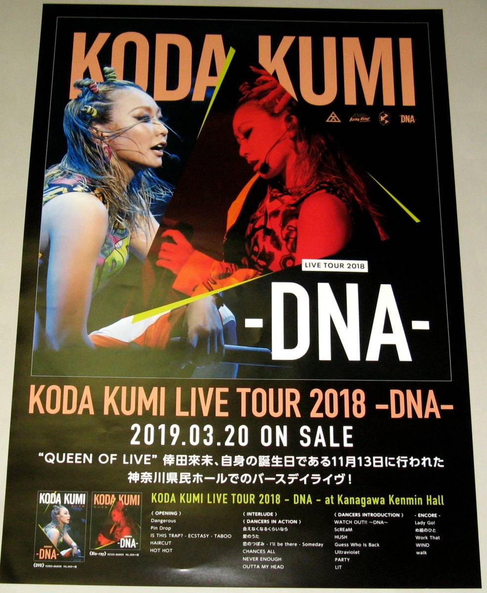 L2 告知ポスター 倖田來未 [KODA KUMI LIVE TOUR 2018 -DNA-]_画像1