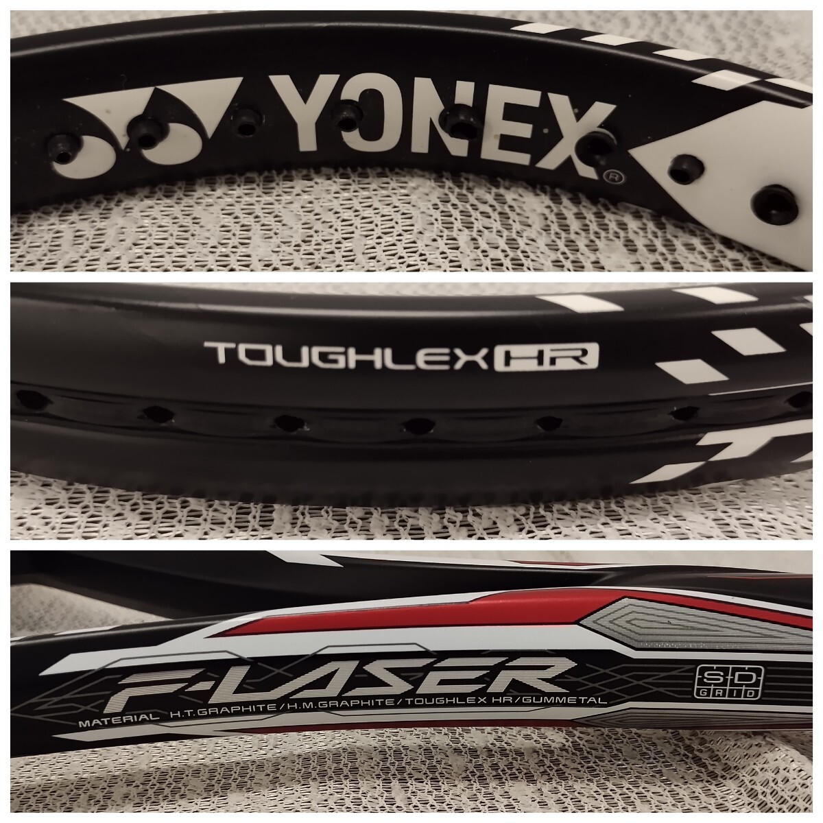 NR1120 テニスラケット YONEX ヨネックス ラケットバッグ付き F-LASER エフレーザー SF シャフト 日本製 スポーツ ガットなし_画像6