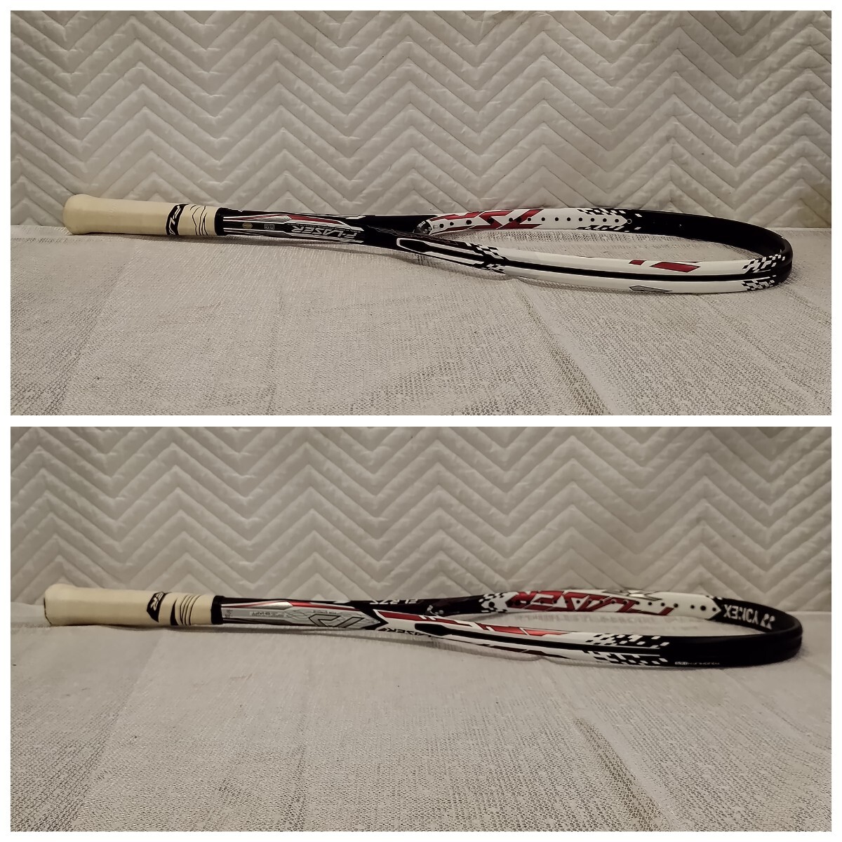 NR1120 テニスラケット YONEX ヨネックス ラケットバッグ付き F-LASER エフレーザー SF シャフト 日本製 スポーツ ガットなし_画像10