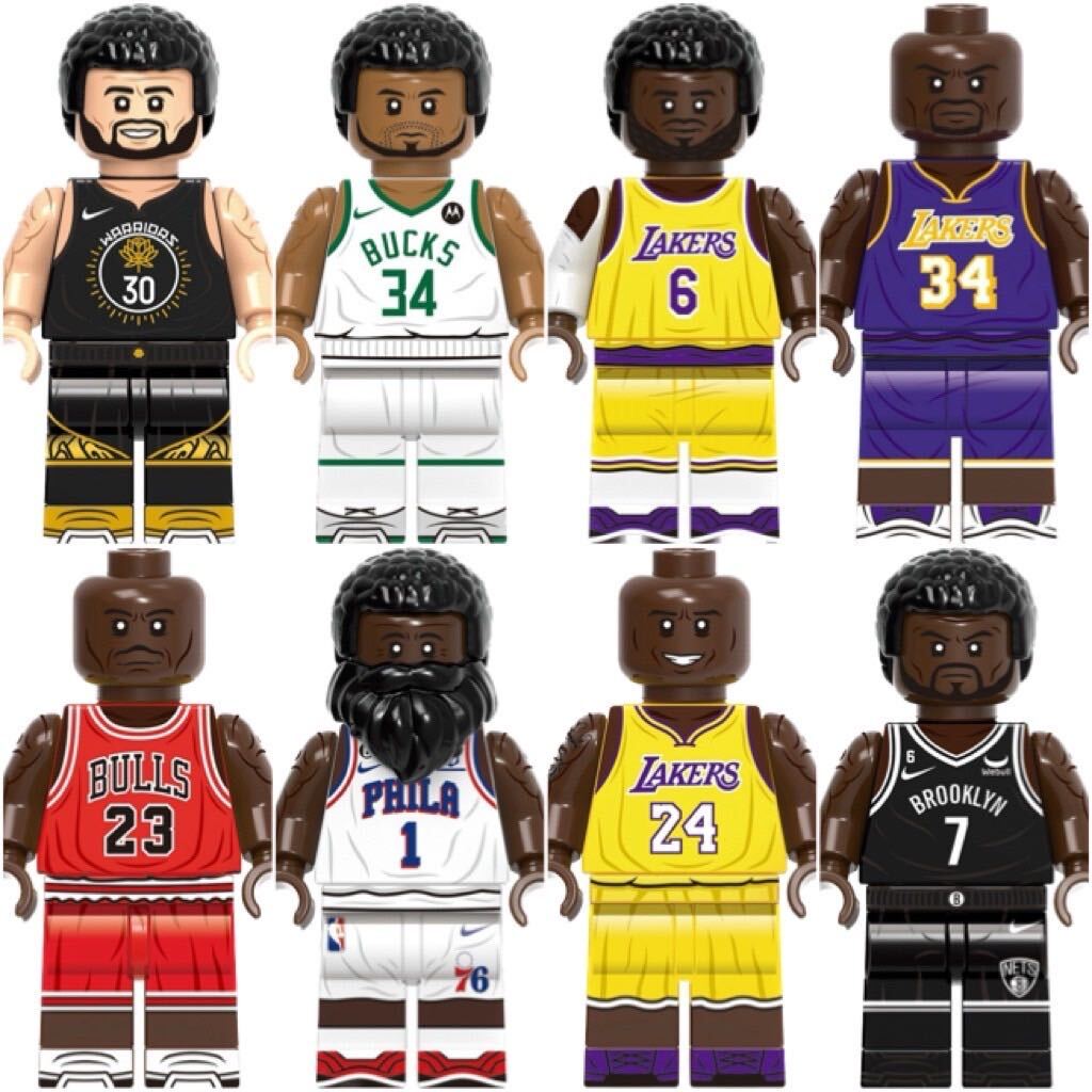 8体セットB LEGO レゴ互換 ミニフィグ NBA プロ バスケットボール 人気チーム スポーツ選手 フィギュア ミニチュア 送料無料 匿名配送の画像5