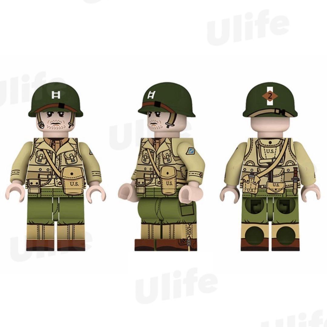 ミニフィグ12体＋武器装備ブロック周辺小物 LEGO レゴ互換 WW2 アメリカ軍 米軍 ミリタリー 第101空挺師団 海兵隊 匿名配送 送料無料　_画像9