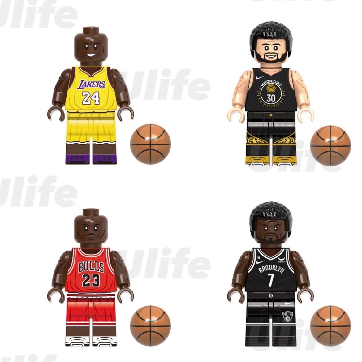 8体セットB LEGO レゴ互換 ミニフィグ NBA プロ バスケットボール 人気チーム スポーツ選手 フィギュア ミニチュア 送料無料 匿名配送_画像3