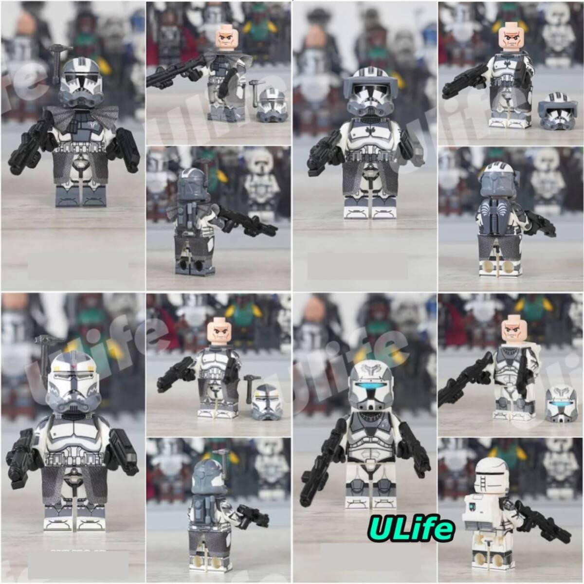 8体セット LEGO レゴ互換 ミニフィグ スターウォーズ第104大隊 ウルフパック ウォルフ フィギュア まとめ売り 匿名配送 送料無料_画像3