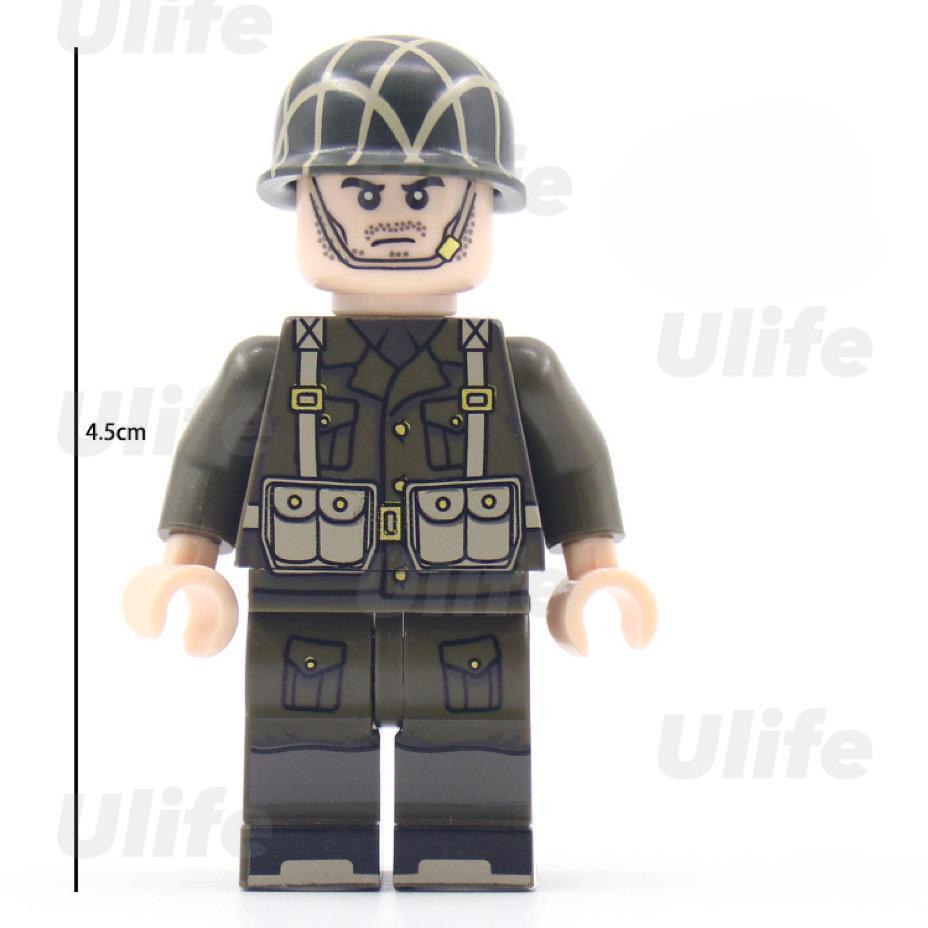 10体セット WW2 第二次世界大戦 アメリカ軍 米軍D ミリタリー ミニフィグ 武器 LEGO レゴ互換 ブロック ミニチュア 兵士 将校 軍隊_画像2