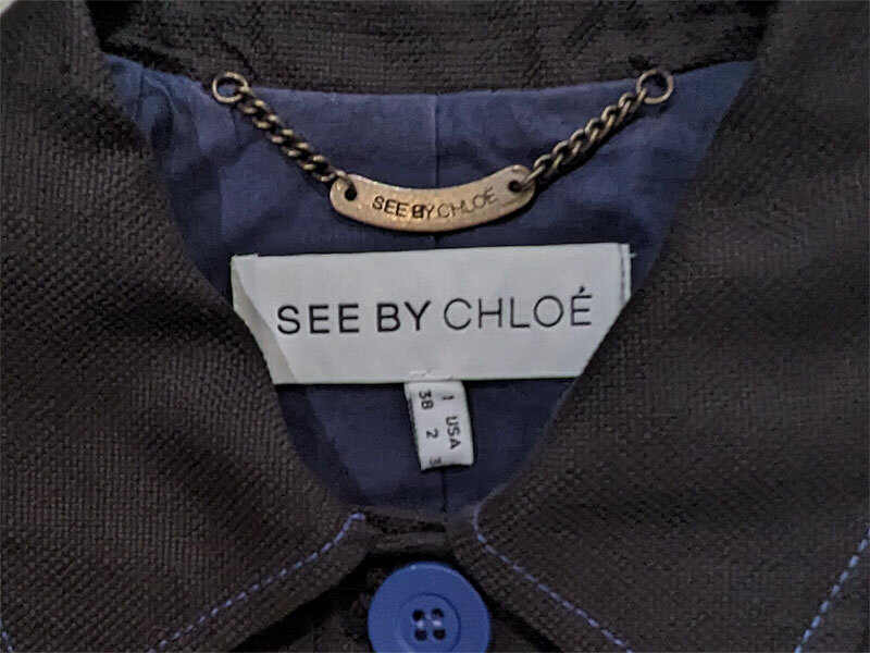 [SEE BY CHLOE]# прекрасный товар # See by Chloe * пальто * Италия производства * черный * размер USA2{ включая доставку!}