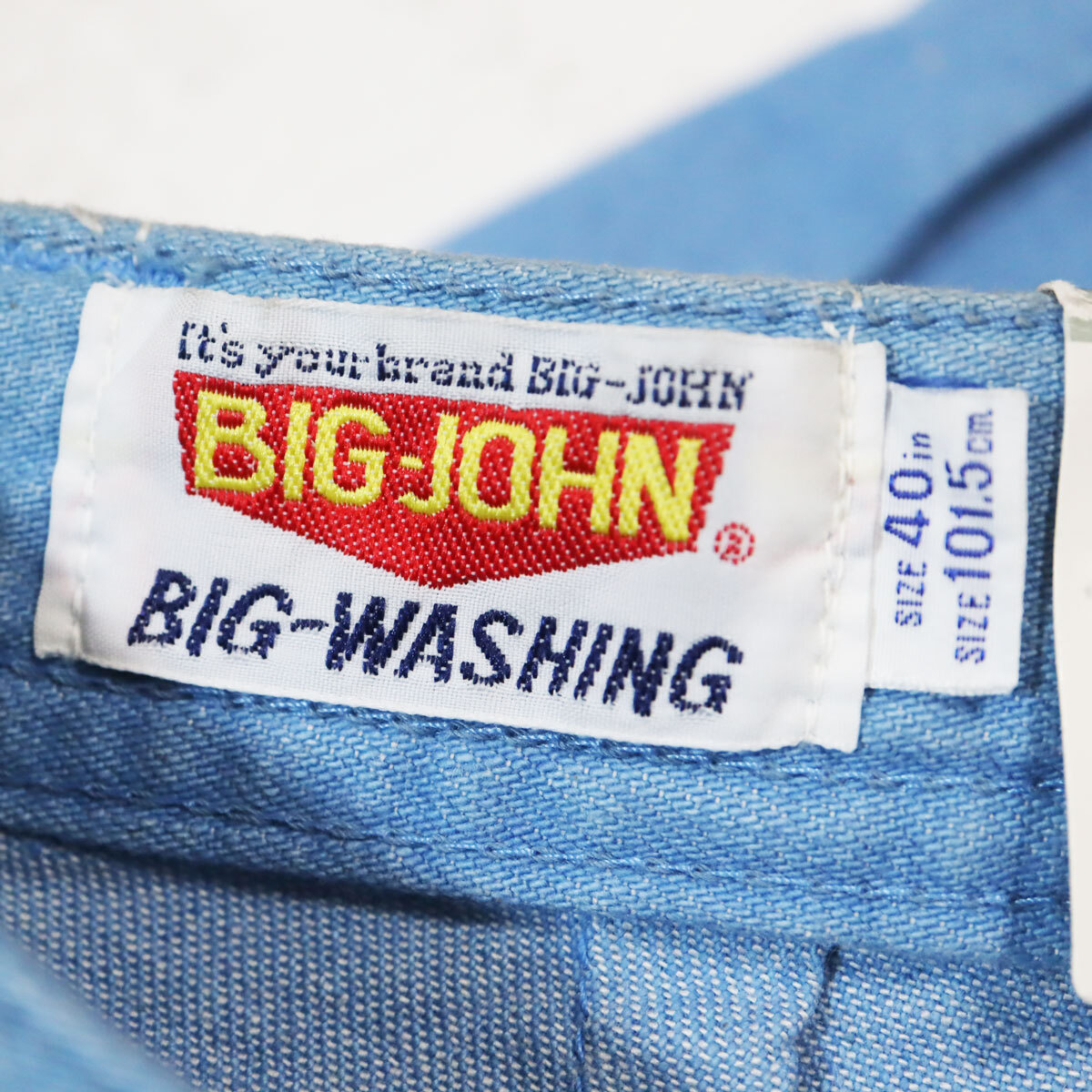 r328 40inch талия 101 распорка Denim рост рост стрейч голубой Big John BIG JOHN Showa Retro 60 годы 70 годы 
