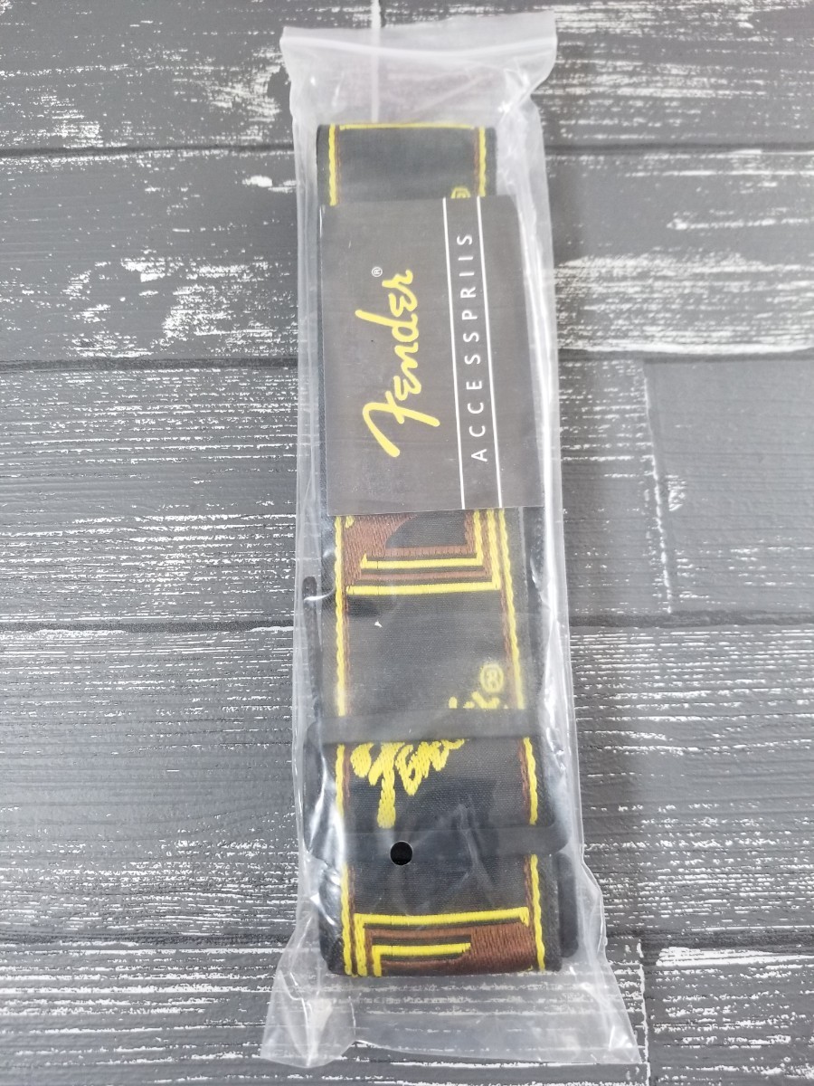 新品 Fender フェンダー ギターストラップ エレキ アコギ ベース用 ブラックの画像1