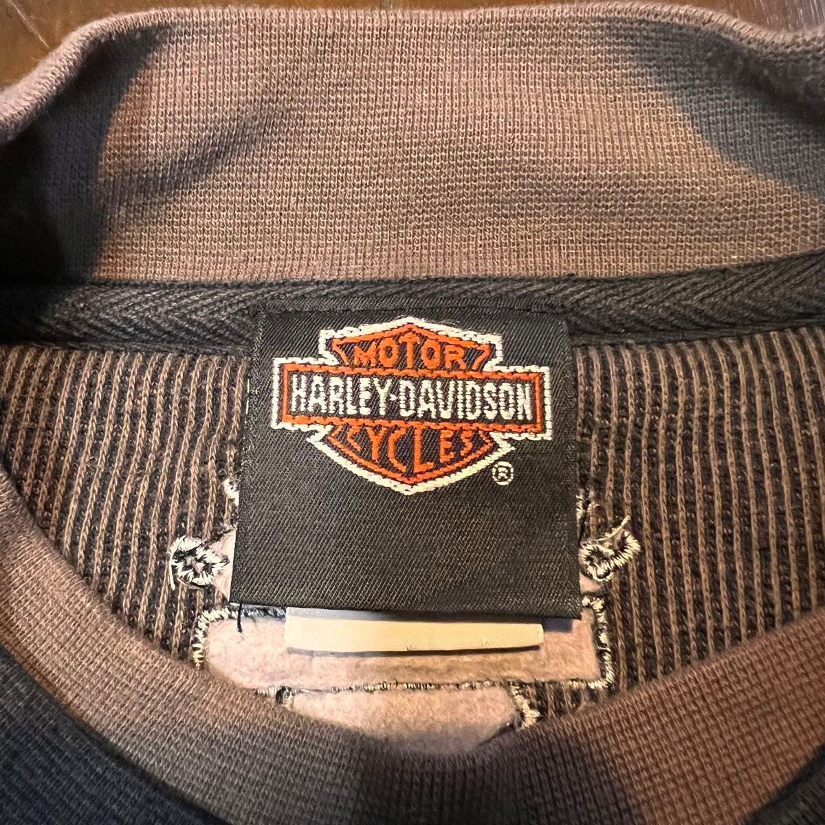 激レア【Harley-Davidson ハーレーダビッドソン 】スウェットシャツ　縦縞　ワンポイント　刺繍　ビッグロゴ