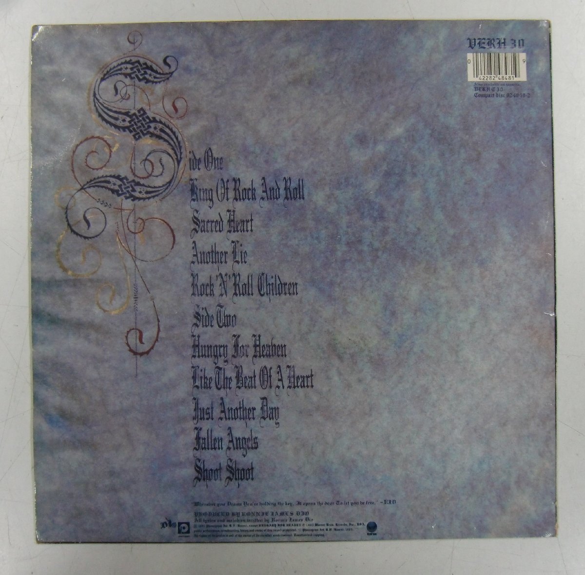 LP ディオ DIO/Sacred Heart レコード【ス828】の画像2