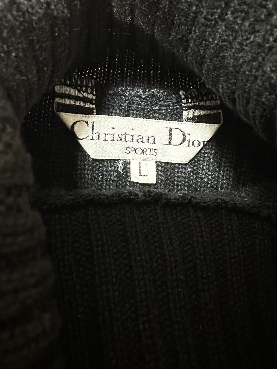 【極上カシミア】新品同様◆ Christian Dior クリスチャンディオール ◆カシミアニット セーター ハイネック タートルネック サイズ L_画像8