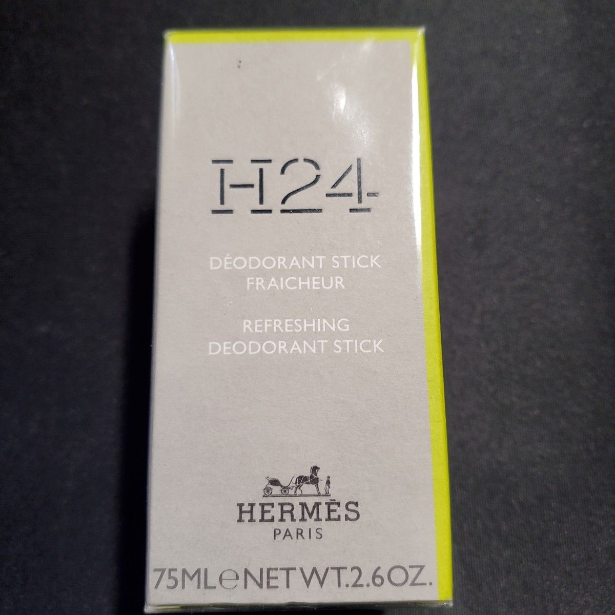 【新品】HERMES エルメス H金具のブレスレット PARFUMS DEODORANT STICK付クリッククラック Hバングル