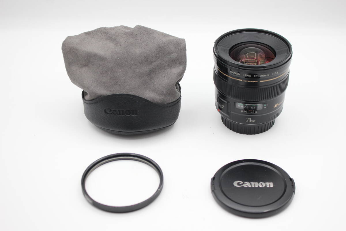 送料無料 Canon キヤノン EF 20mm F2 8 USM ポーチ付 0312 送料無料 Canon キヤノン EF 20mm F2 8 USM ポーチ付 0312