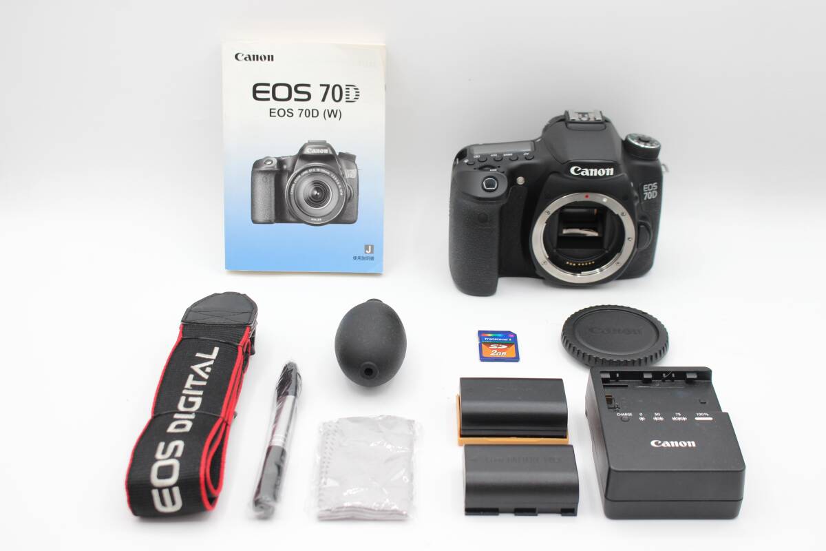 13600円 極美品◇Canon キヤノン EOS 70D ボディ◇バッテリー2個 13600円 極美品◇Canon キヤノン EOS 70D ボディ◇バッテリー2個