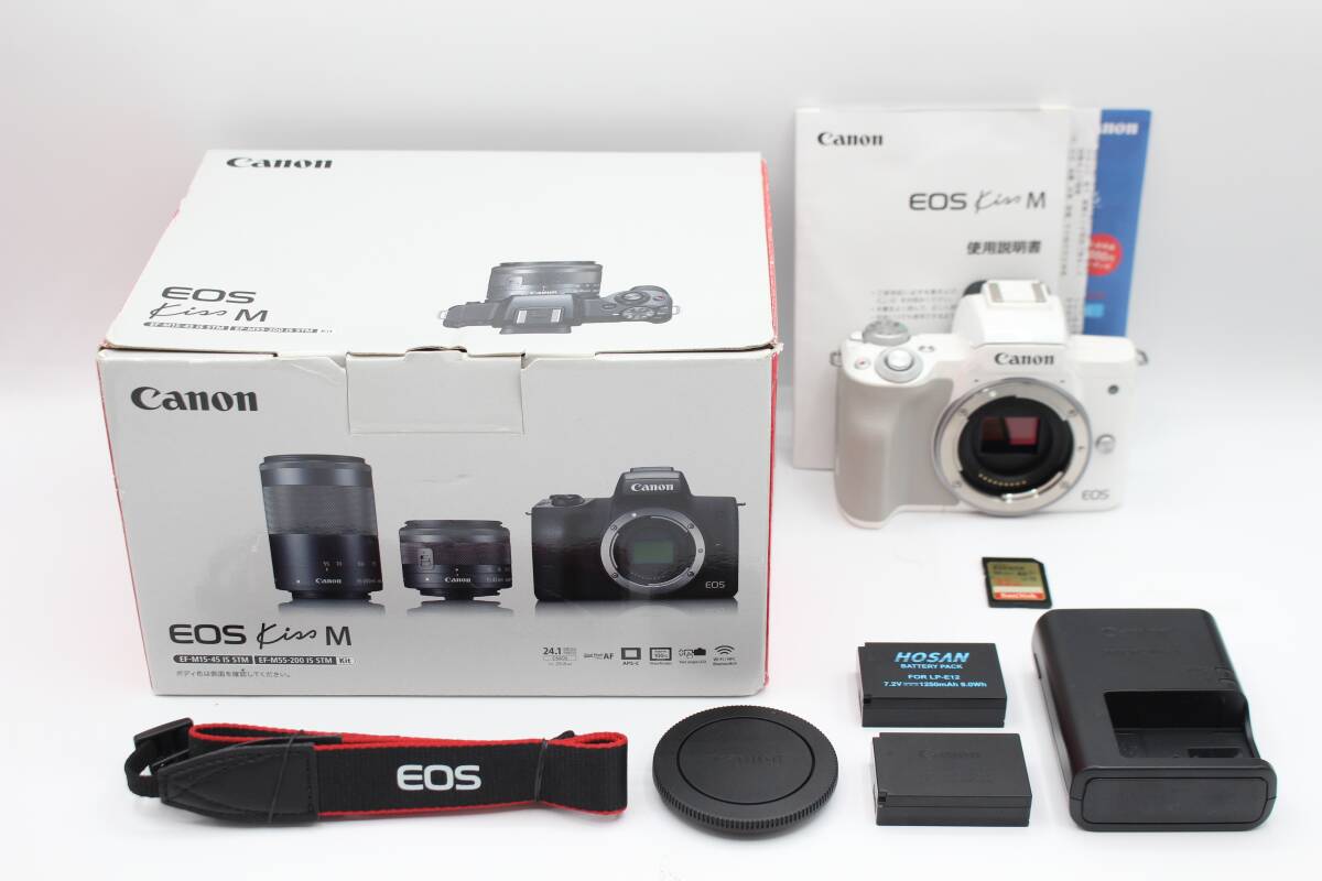 新品級◆Canon キヤノン EOS Kiss M ボディ◆元箱付♪0320