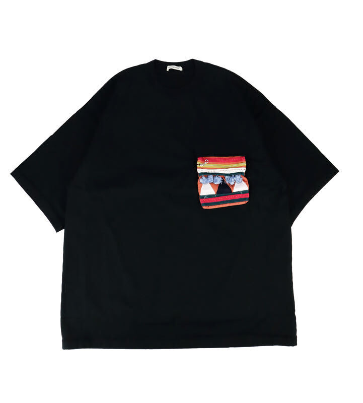 UNDERCOVER トライバルフラシポケットビッグTEE 半袖 Tシャツ BLACK サイズ３アンダーカバー カットソー JONIO ジョニオ_画像1