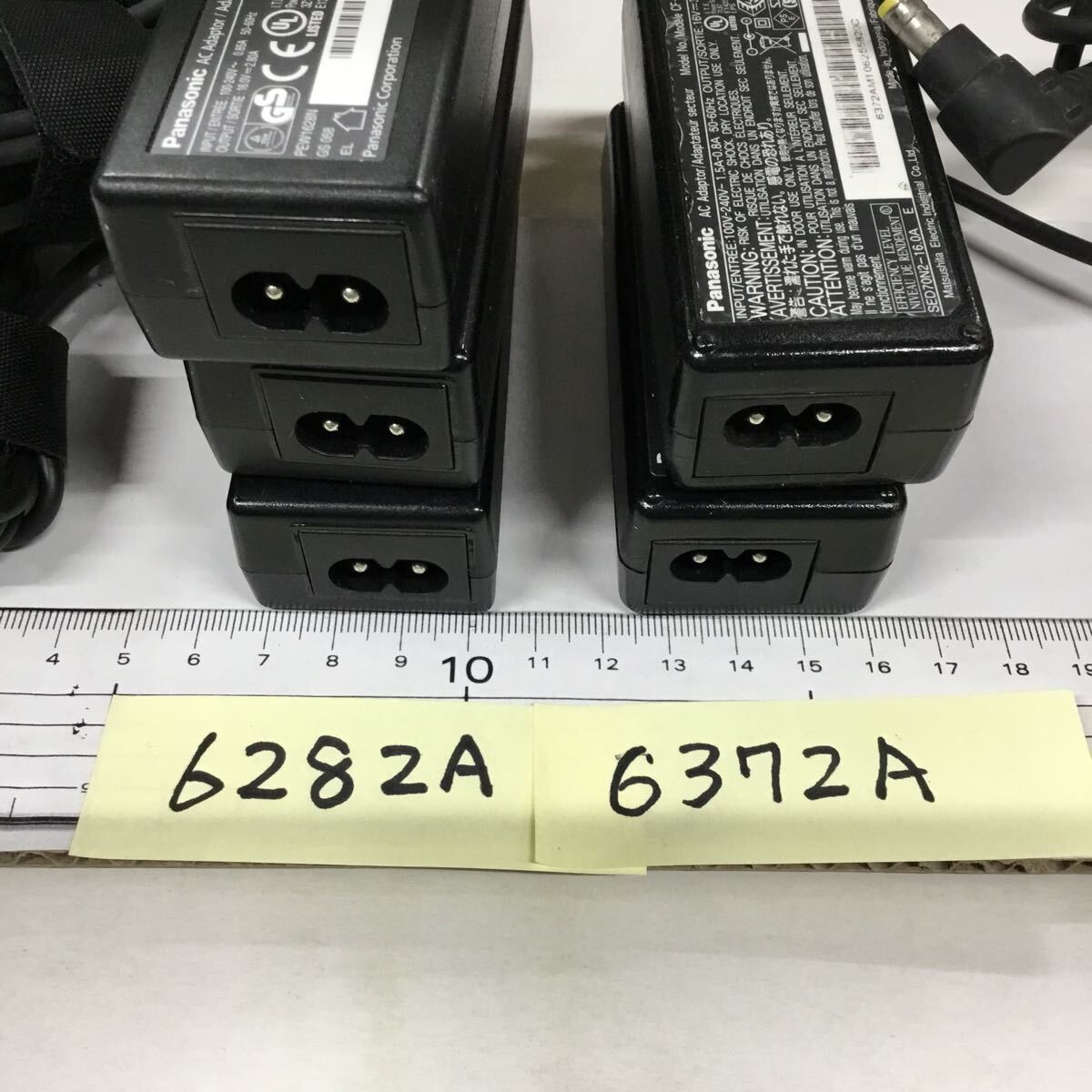 （0328SM10）送料無料/中古/Panasonic パナソニック/CF-AA6282A/16V/2.8A・CF-AA6372A/16V/3.75A/純正 ACアダプタ 5個セット_画像4