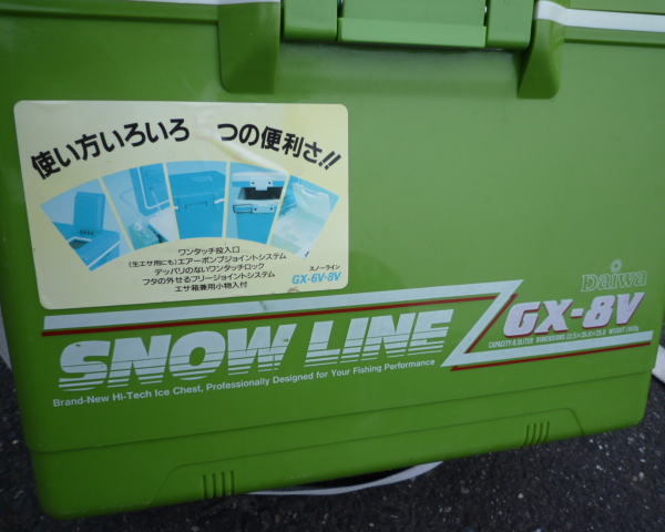 Daiwa SNOW LINE ダイワ　スノーライン 8L クーラーボックス　GX-8V　中古_画像3