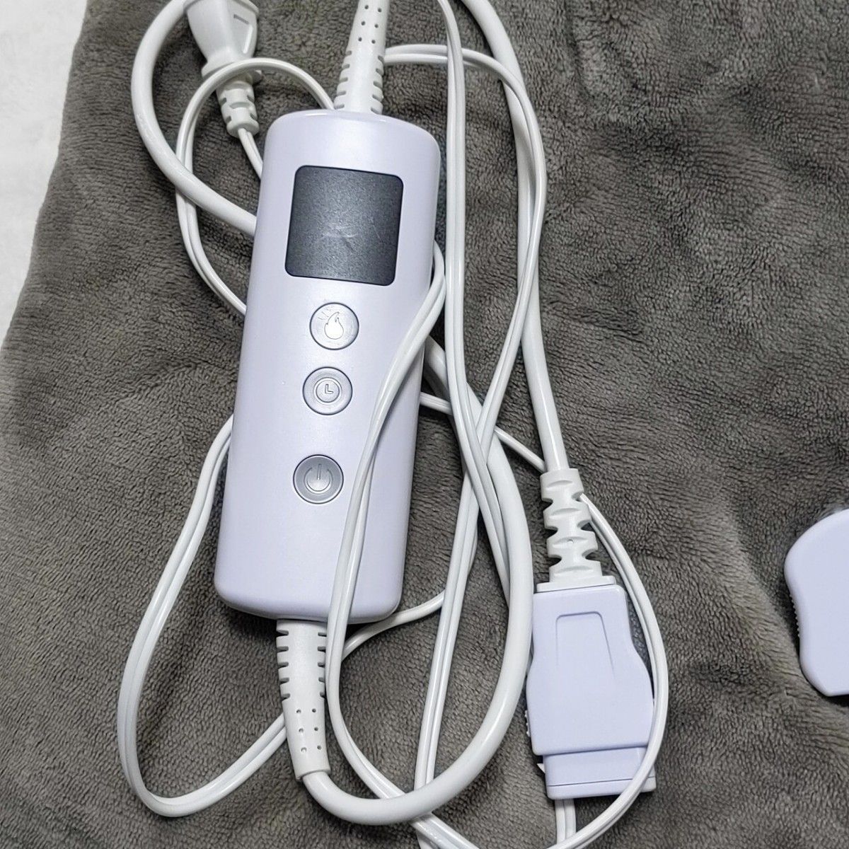 【ジャンク品】電気毛布 グレー ダニ退治 防寒 電気ひざ掛け 暖房器具